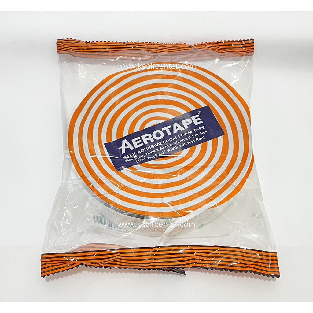 แอร์โรเทป (Aero Tape) เทปดำมีกาว กล่องสีส้ม (รหัสสินค้า 028007)