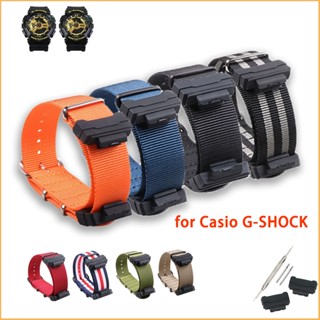 สายนาฬิกาข้อมือไนล่อน 16 มม. พร้อมอะแดปเตอร์เรซิ่น สําหรับ Casio G-SHOCK GA100 GA200 GLX5600 G5600e DW5600 5610 DW6900 G8900 GLS100