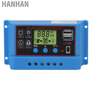 Hanhan Solar Controller 12V 24V Solar Charge Controller LCD Display for Warning Light