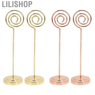 Lilishop Table Card Decor Table Number Holder Electroplating Technology for Anniversary Party for Wedding Office