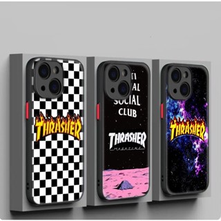 เคสโทรศัพท์มือถือนิ่ม กันเลนส์ ลาย thrasher สําหรับ iPhone SE SE2 SE3 7 8 Plus XR XS Max 11 Pro Max 157Q