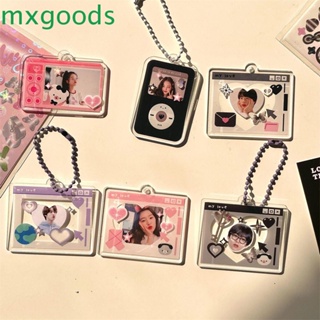 Mxgoods กรอบรูป พวงกุญแจ ตกแต่งกระเป๋าเป้สะพายหลัง ไอดอล การ์ด ใส ที่ใส่โฟโต้การ์ด กระเป๋าเป้สะพายหลัง จี้ โฟโต้การ์ด พวงกุญแจ