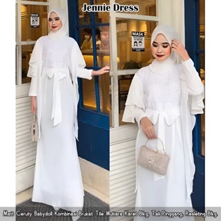 Jennie 2in1 Gamis Plus Pashmina Mix Tille Gamis Maxy Lebaran พรีเมี่ยม สําหรับผู้หญิงชาวมุสลิม