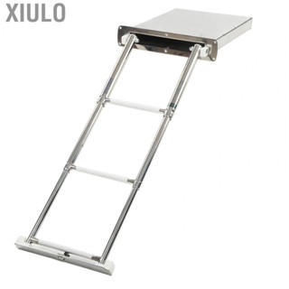 Xiulo Concealed Box Telescopic Ladder  Boat Folding 3 Steps Ladder 316 Stainless Steel Adjustable  for Boat