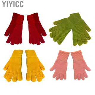 Yiyicc Knitted   Finger Exposed Design Decorative Practical Winter  Acrylic Fleece  for Daily Use