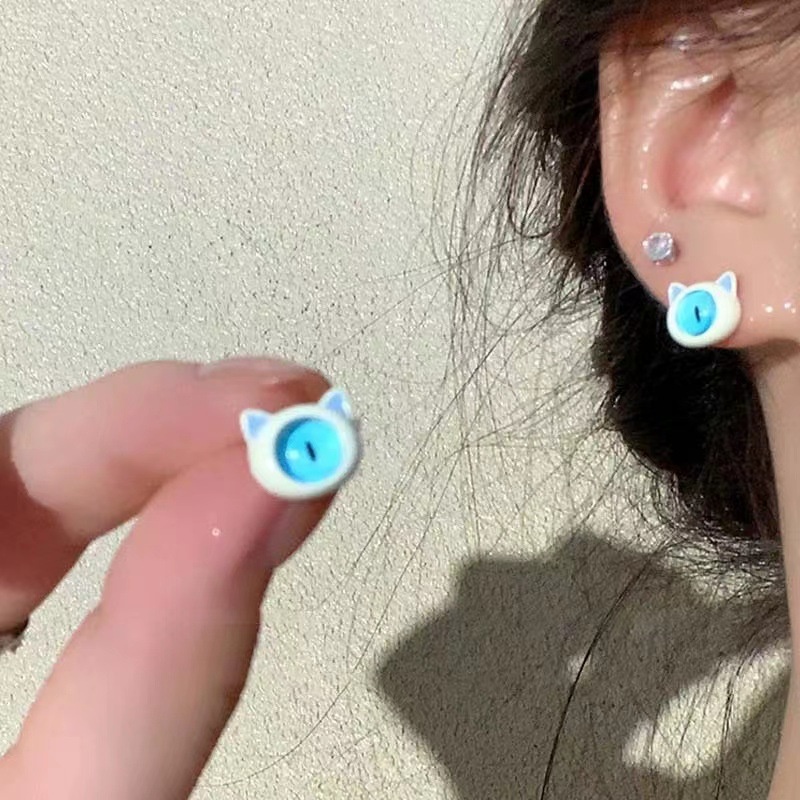 【Yunyuan】ต่างหูเพทาย รูปการ์ตูนแมวน้อยน่ารัก สําหรับผู้หญิง 2023 - รูปที่ 3