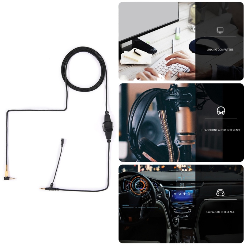 BTM Cable Cord Mic พร้อมไมโครโฟนบูมสําหรับ BOSE 700 QC25 QC35 OE2