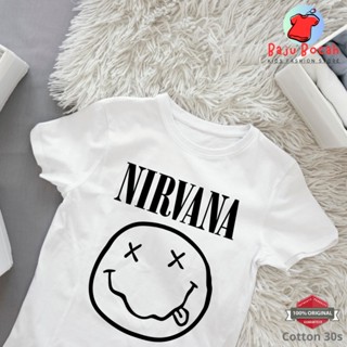 เสื้อยืด สีขาว สําหรับเด็ก NIRVANA