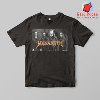 เสื้อยืด พิมพ์ลาย MEGADETH FORMASION พรีเมี่ยม สําหรับเด็กผู้ชาย และผู้หญิง อายุ 1-9 ปี