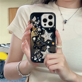 เคสโทรศัพท์มือถือ ซิลิโคน กันกระแทก ลายดาวสามมิติ แต่งกลิตเตอร์ สําหรับ Iphone 12 11 13 14 PRO MAX 13ProMax 12 13pro 11 14pro