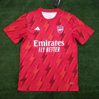 เสื้อกีฬาแขนสั้น ลายทีมชาติฟุตบอล Arsene สีแดง ไซซ์ S - XXL 23-24 ชุดเยือน สําหรับผู้ชาย