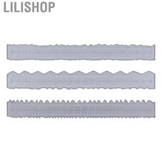 Lilishop Irregular Edges Ruler  Carbon Steel 3 Pcs DIY Making Die Cut Frames Lightweight Durable  for Templates for Paper Crafts