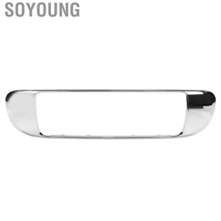 Soyoung Rear Bumper Trim  51129804577 Gloss Chrome Rear License  Surround Trim Rugged Structure Direct Fit Sliver  for Countryman R60 2010 To 2016