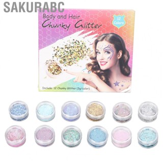 Sakurabc Nail Art Confetti  Beautiful 1.27oz Safe Shining Glitter Kit Easy Apply Sparkling  for Adults for Body Painting