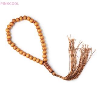 Pinkcool สร้อยข้อมือลูกปัด 8 มม. สร้อยคอยาว แฮนด์เมด สไตล์วินเทจ เครื่องประดับ สําหรับผู้หญิง ผู้ชาย พุทธศาสนา TASBIH