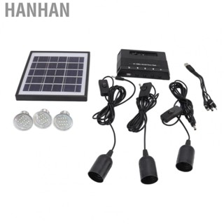 Hanhan Solar Panel Lighting Kit Portable Solar Generator Lighting Outdoor Camping