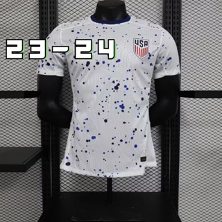 เสื้อกีฬาแขนสั้น ลายทีมชาติฟุตบอล USA 23-24 ชุดเหย้า แห้งเร็ว ไซซ์ S-XXL สําหรับผู้ชาย