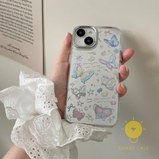 For เคสไอโฟน 14 Pro Max [Butterfly Bowknot Mirror Plating] เคส Phone Case For iPhone 14 Pro Max Plus 13 12 Mini 11 For เคสไอโฟน11 Ins Korean Style Retro Classic Couple Shockproof Protective TPU Cover Shell