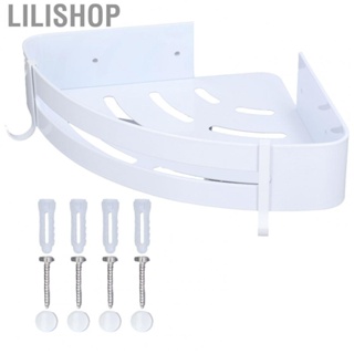 Lilishop Shower Corner Organizer  Triangular Shower Shelf Aluminium Alloy  for Restroom