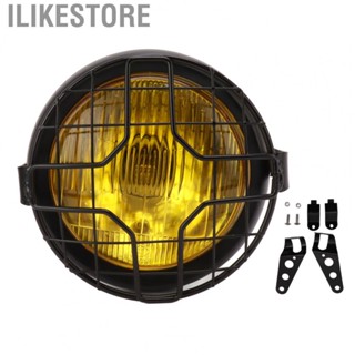 Ilikestore Retro Motorcycle Headlight Set  Motorcycle Headlight 5.75in High Low Beam with Lampshade Bracket for Motorbike