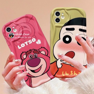 🌈Ready Stock🏆Compatible For iPhone 15 XR 14 13 11 12 Pro Max 8 7 6 6s Plus SE 2020 XS Max Fashion Cartoon Crayon Xiaoxin and Bear Creative Phone Case Soft Protection Back Cover