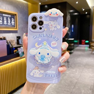 เคสโทรศัพท์มือถือแบบนิ่ม ลายการ์ตูน Cinnamoroll พร้อมที่ตั้งวาง สําหรับ Huawei P60 Pro P50 P40 Lite P30 Honor X8A X9A X7A X7 X8 X6 X5 10 Lite