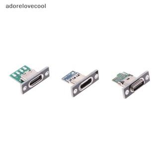 Adth พอร์ตชาร์จ USB Type C ซ็อกเก็ตเชื่อมต่อ 2Pin 2P 4P กันน้ํา สําหรับบัดกรี