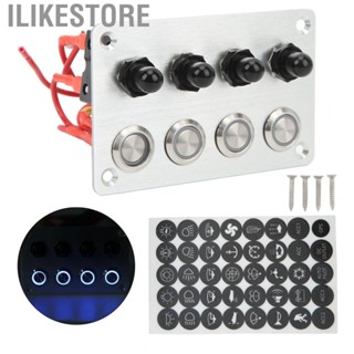 Ilikestore Push Button Switch Panel Universal Blue  Boat Switch Panel 16A for Car for Truck