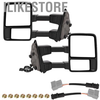 Ilikestore 2pcs/set Power Heated Signal Towing Mirrors Fit for Ford F250-F550 99-07