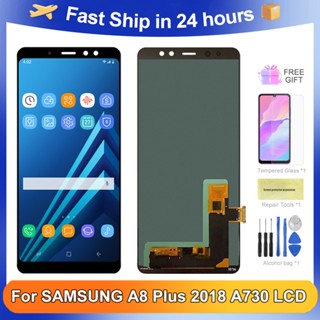 อะไหล่หน้าจอสัมผัสดิจิทัล LCD A8Plus A730 OLED คุณภาพสูง แบบเปลี่ยน สําหรับ Samsung Galaxy A8Plus 2018 A730F