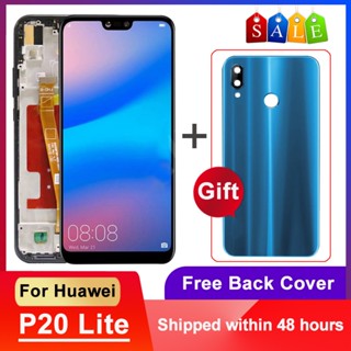 อะไหล่หน้าจอสัมผัสดิจิทัล LCD 5.84 นิ้ว แบบเปลี่ยน สําหรับ Huawei P20 Lite P20Lite Nova 3e