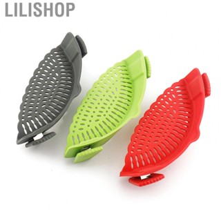 Lilishop Silicone  On Strainer  Snap N Strain Pot Strainer Strong Dense Filter Holes  Hollowing  for Pots for Vegetables