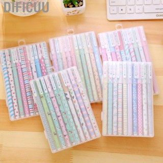 Dificuu 10 Pcs Pen Set Cute Pattern Round Plastic  Tip Gel  Pens for School Office