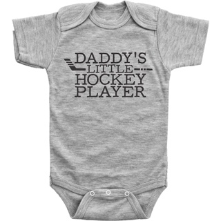 แผ่นกั้น Daddy&amp;#39; s Little Hockey Player / Baby Onesie Outfits and Toddler Shirts 35O7