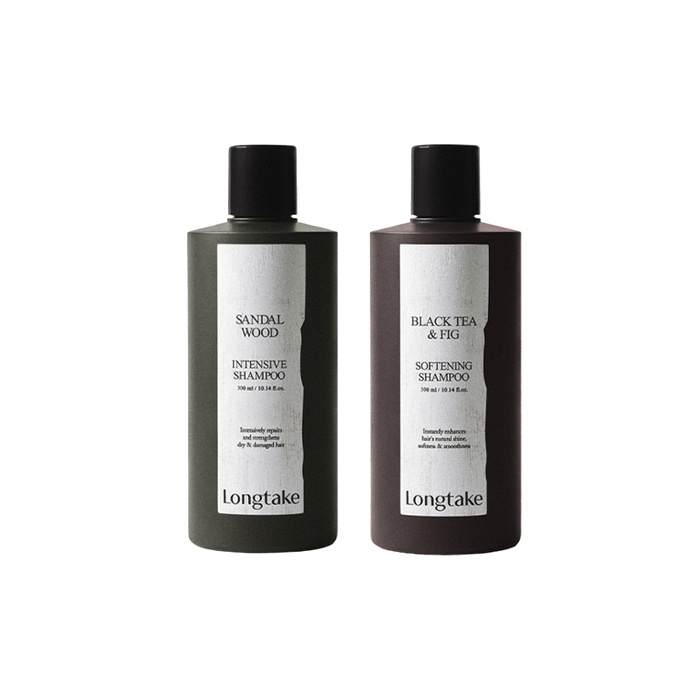 Longtake Sandalwood Intensive Shampoo/Black Tea & Pig Softening Shampoo 300ml