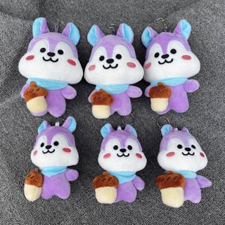 Ag BTS BT21 J-HOPE JACK IN THE BOX ตุ๊กตากระรอกน่ารัก สีม่วง ของขวัญสําหรับเด็ก