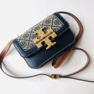 Tory Burch Eleanor Series กระเป๋าสะพายไหล่ สะพายข้าง ผ้าแคนวาส หนังโมโนแกรม