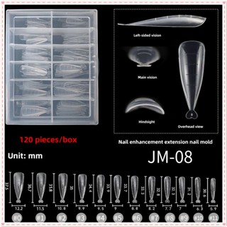 120pcs/1box Nail Enhancement Transparent Ultra-thin French Crystal Nail Mold Scale Seamless Wearing Fake Nails Manicure Tool For Nail Shop JOYFEEL