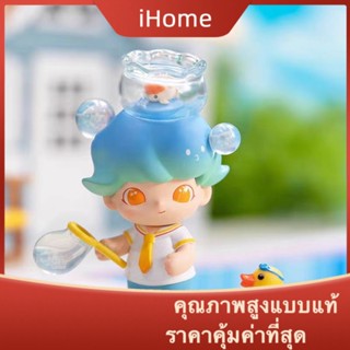 Ihome * DIMOO Popmart ของแท้ ตุ๊กตากบสีฟ้า สําหรับวันหยุดสัตว์เลี้ยง แมว