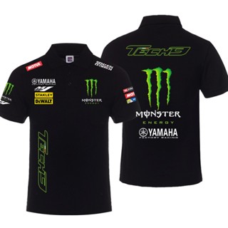 เสื้อโปโลแขนสั้น คอปก พิมพ์ลายทีมแข่งรถจักรยานยนต์ Moto GP สําหรับผู้ชาย