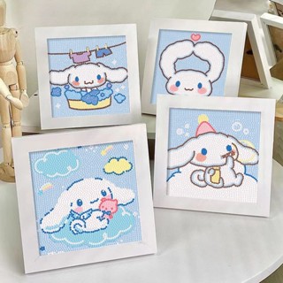 ชุดงานจิตรกรรมเม็ดบีด ทรงเพชรกลม 5D ลายการ์ตูน Sanrio Cinnamoroll เฮลโลคิตตีน่ารัก DIY สําหรับเด็ก และผู้ใหญ่ ตกแต่งบ้าน