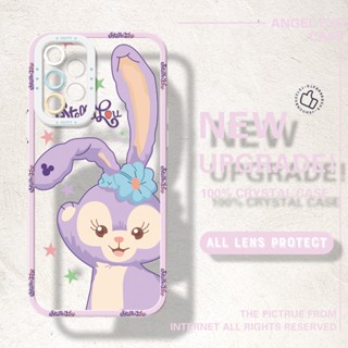 เคสโทรศัพท์มือถือแบบนิ่ม ใส กันรอยกล้อง ลายการ์ตูน StellaLou Duffy คริสตัล สําหรับ Samsung A02 A03 A03s A04s A10 A10s A11 A12 A13