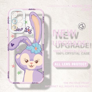 เคสโทรศัพท์มือถือแบบนิ่ม ใส กันรอยกล้อง ลายการ์ตูน StellaLou Duffy คริสตัล สําหรับ Samsung A02 A03 A03s A04s A10 A10s A11 A12 A13