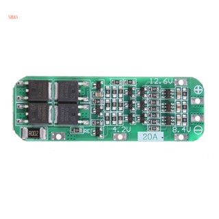 Shas แบตเตอรี่ลิเธียม 3S 20A Li-ion 18650 PCB BMS สําหรับบอร์ดป้องกัน 12 6VMo