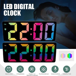 New Digital Alarm Clock LED Display Temperature Date Time Bedside Snooze Clock