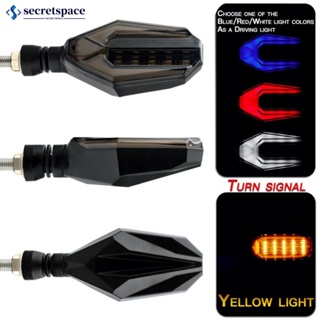 Secretspace หลอดไฟเลี้ยว LED สีเหลืองอําพัน E1N8 สําหรับรถจักรยานยนต์ 2 ชิ้น