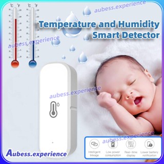 Tuya Wifi Smart Home Temperature Humidity Sensor Indoor Hygrometer Thermometer Detector Alarm Voice Smart Life Support Alexa Google Home ผู้เชี่ยวชาญ