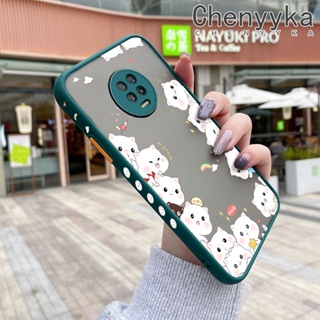 สําหรับ Infinix Note 7 X690 เคสการ์ตูนแมวน่ารัก บาง ฝ้า ดีไซน์ใหม่ กันกระแทก เคสโทรศัพท์แข็ง แฟชั่น ขอบซิลิโคน ฝาครอบป้องกัน