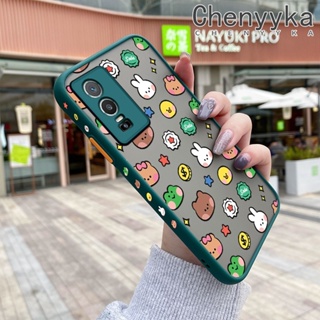 เคสซิลิโคนนิ่ม แบบใส ขอบสี่เหลี่ยม กันกระแทก สําหรับ VIVO Y76 5G Y76s Y74s 5G