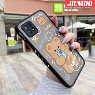 เคสโทรศัพท์มือถือแบบแข็ง ใส กันกระแทก ลายการ์ตูนหมี สําหรับ OPPO A72 5G A73 5G A53 5G